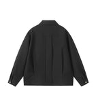 New Versatile Zipper Spring And Autumn Fashion Simple Jacket Coat Japanese Black