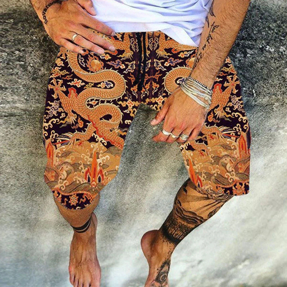 Men's Beach Pants Fun 3D Printed Swimming Trunks