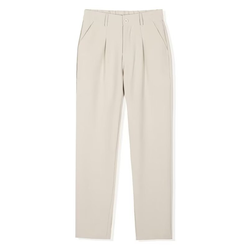 Slim Fit All-matching Straight Casual Premium British Draped Suit Pants