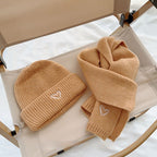 Heart Embroidery Solid Color Children Woolen Knitted Hat