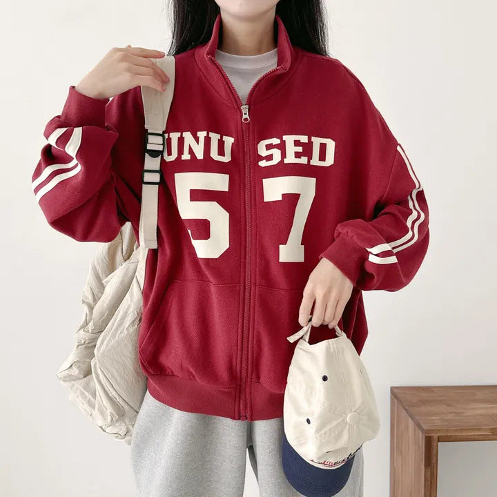 Design Sense Niche Couple Coat High Street Two Bars Raglan