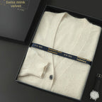 Mink Wool Sweater Men V-neck Thickened Sweater Loose Cardigan