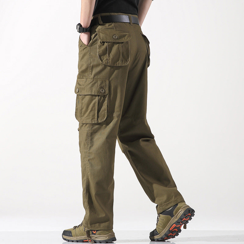 Men's Spring Three-dimensional Pocket Straight-leg Trousers Outdoor