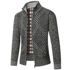 Fashion Men's Sweater Stand Collar Zipper Cardigan Outerwear