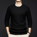Middle-aged Crew Neck Casual Knitted Bottoming Shirt Loose Trendy Top