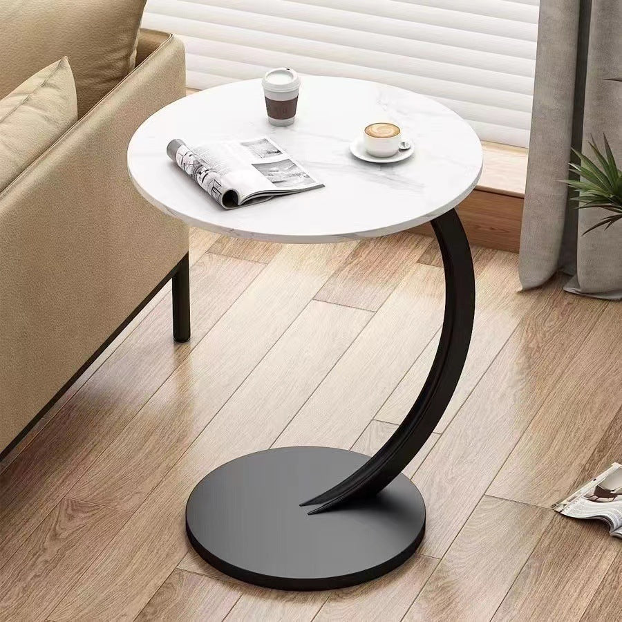 Round Small Coffee Table Living Room Sofa Side Table Bedroom Bedside Table Bedside Table Small Table Movable Coffee Table