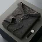 Men's American-style Warm High-grade Button Hoodie Sweater
