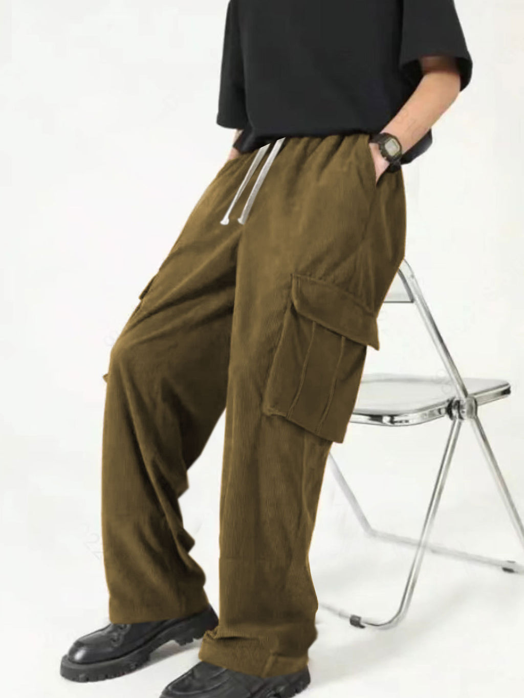 Fashion Casual Sports Corduroy Multi-pocket Work Pants