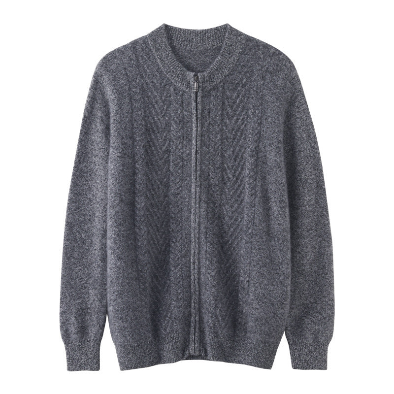 Pure Cashmere Shirt Thick Twisted Sweater Light Luxury Sweater Coat