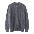 Pure Cashmere Shirt Thick Twisted Sweater Light Luxury Sweater Coat