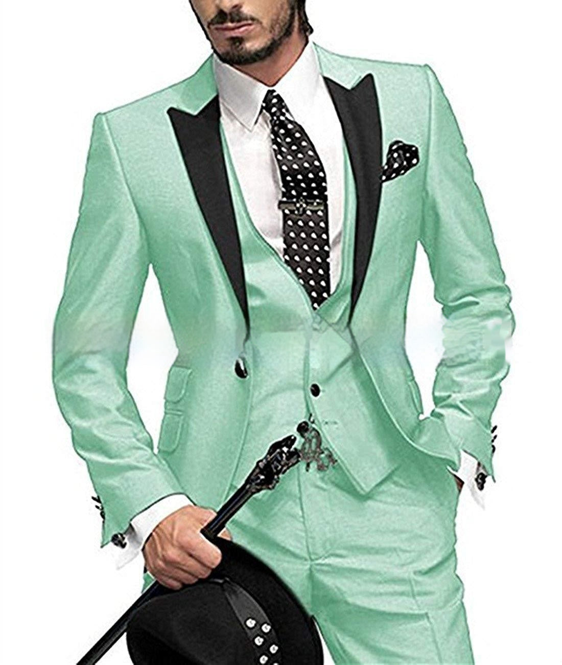 Black Collar Color Blocked Three Piece Set