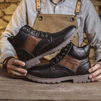 Retro British Style Leather Boots