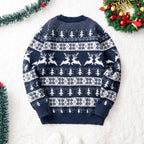 Christmas Sweater Men's Round Neck Loose Jacquard Knitwear