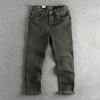 American-style High-end Heavy Washed Vintage Blue Jeans
