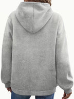 Letter Print Kangaroo Pocket Hoodie