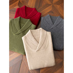 Men's Casual Fashion Collar Wool Pullover Sweater