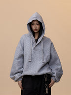 Retro Lazy Twist College Style Hooded Sweater