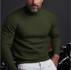 Men's Solid Color Long Sleeve Turtleneck Sweater