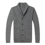 Autumn And Winter Men's Knitted Jackets Men's Korean Style Jacquard