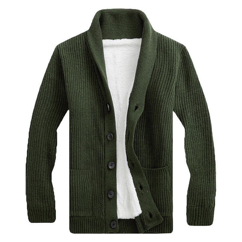 Autumn And Winter Sweater Knitwear Men's Cardigan Lapel