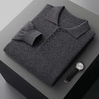 Cashmere Sweater Men's Lapel Pullover T-shirt
