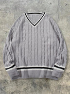 American Collegiate Style V-neck Sweater