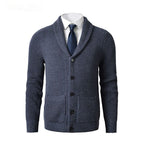 Business Casual Knitted Wool Cardigan For Men