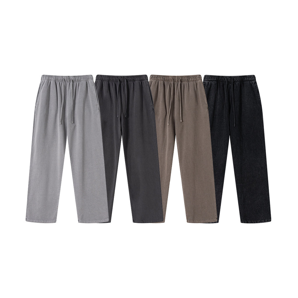 Heavy Bi Pattern Straight-leg Trousers Loose Casual Pants