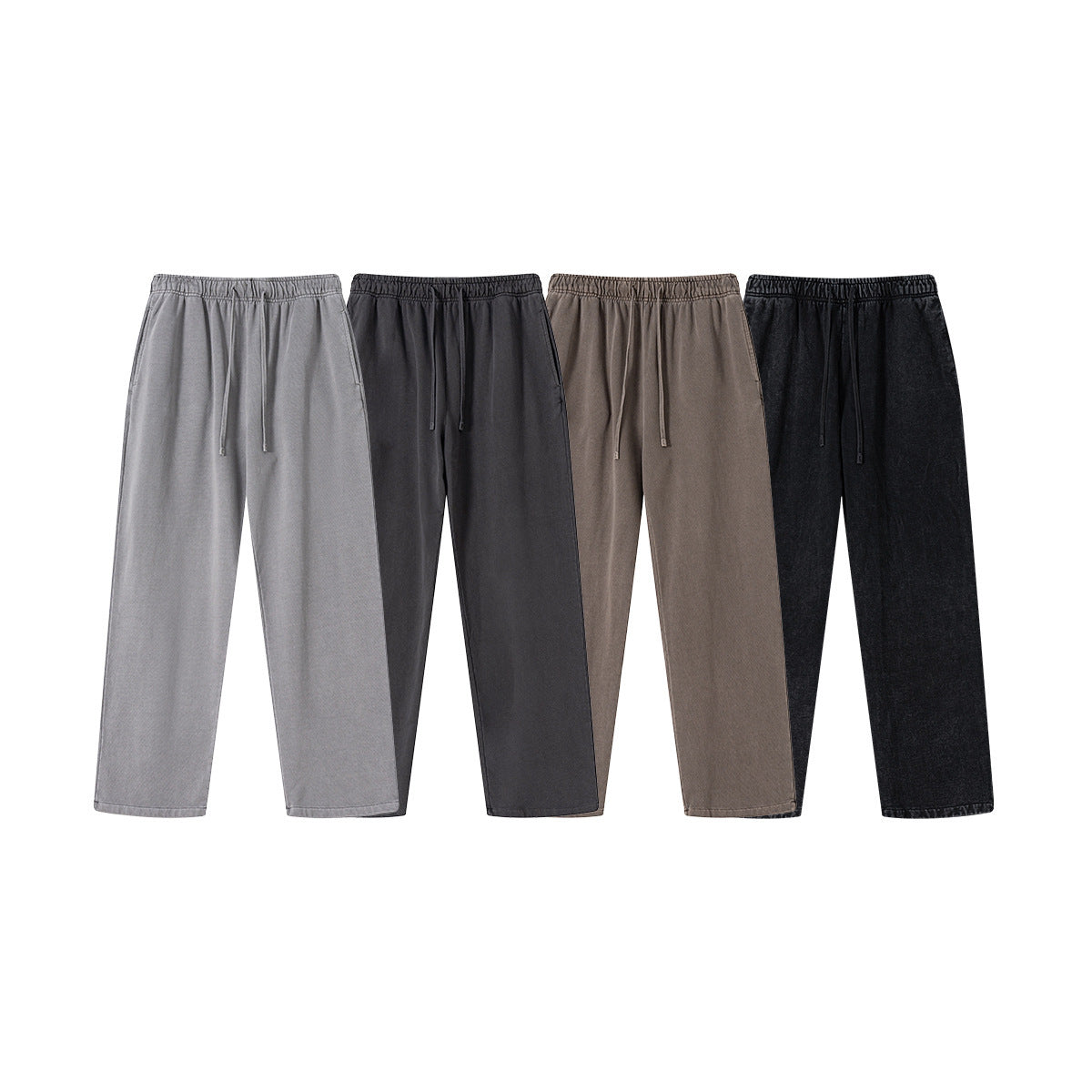 Heavy Bi Pattern Straight-leg Trousers Loose Casual Pants