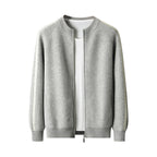 Fashionable All-match Casual Woolen Sweater Four Flat Air Layer Thickened Half Turtleneck Pure Wool Cardigan