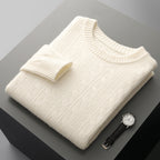 Men's Double-strand Thickened Jacquard Knitted Sweater Casual Business Warm