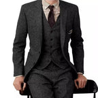 Men's Suit Three-piece Suit Fashion Woolen Suit