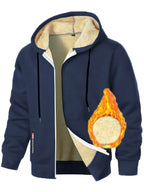 Men's Cashmere Hoodie Thickened Zipper Coat