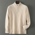 Half Turtleneck Zipper Design Pure Wool Knit Bottoming Shirt