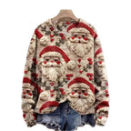 Women's Pullover Christmas Pattern Round Neck Sweatshirt