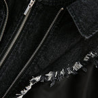 American Retro Washing Heavy Industry Stitching Hooded Jacket Jacket