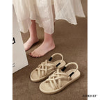 Braided Hemp Rope Sandals Female Student All-matching