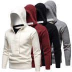 Men's Velvet Thickened Fake Two Pieces Hooded Sweater