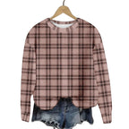 Christmas Cat Hat Snowflake Print Women's Round Neck Sweatshirt