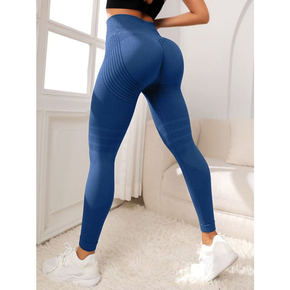 Line Hip Lifting Sport Women's High Waist Stretch Leggings