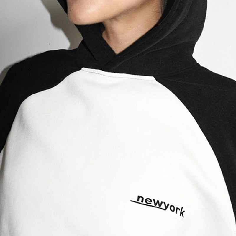 American High Street Ins Style Raglan Long Sleeve Hooded Sweater