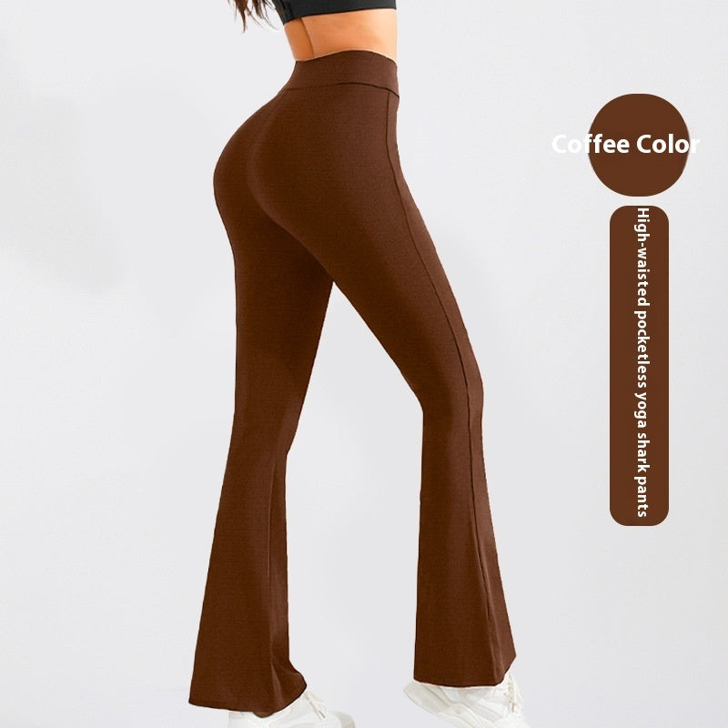 Elastic Slimming High Waist Hip Lift Slightly Flared Yoga Pants