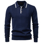 Men's Sweater Lapel Zipper Knitted Sweater