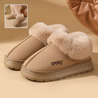 Plush Cotton Shoes For Women Winter Warm Home Slippers Outdoor Snow Boots