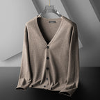 Thin Trendy Casual Outdoor Cotton Knitwear Black Sweater