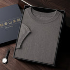 Autumn And Winter Front Line Ready-made Garments Round Neck Short Sleeve Men's Cashmere Sweater