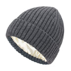 Satin Warm All-matching Slipover Knitted Hat