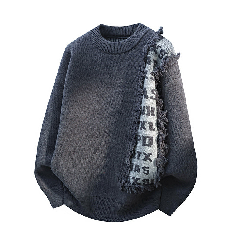 Fashionable Knitted Pullover Men's Long Sleeve