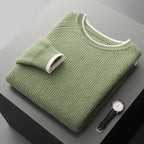 New Round Neck Double-strand Thickened Sweater For Men