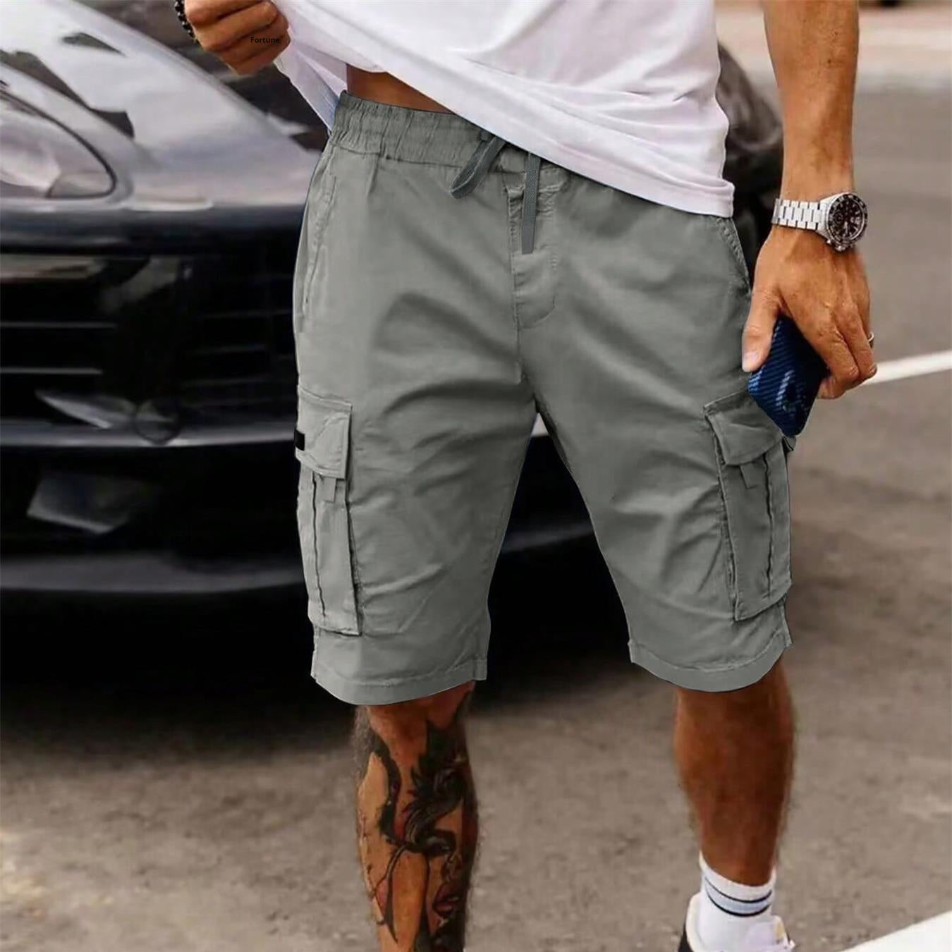 Workwear Shorts Men's New Summer American Straight Cropped Casual Pants